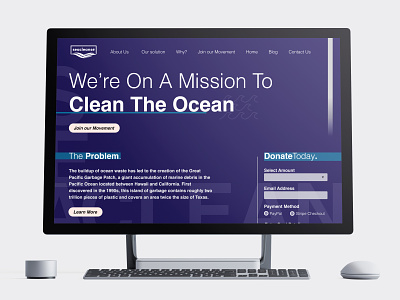 Redesign Concept of Seacleanse.org dailyui helvetica npo redesign ui