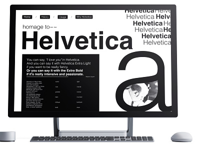 Helvetica UI Concept black white black and white blackandwhite clean design clean ui dailyui helvetica webdesign