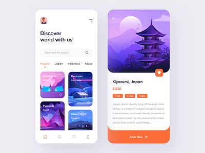 Travel Service - App Design Concept 2020 trend adventure app app design booking app dribbble best shot illustraion mobile app mobile design travel travel agency travel app traveling trip trip planner