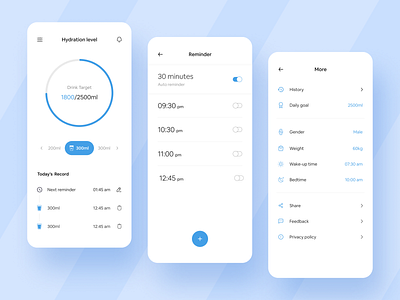 Water Drinking Reminder App app drink reminder drinking reminder food hydration mobile mobile app reminder water reminder workout