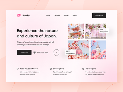 Travel Website Design Landing Page