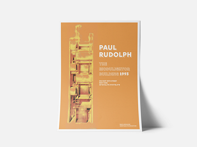 Paul Rudolph Heritage Foundation shop poster design