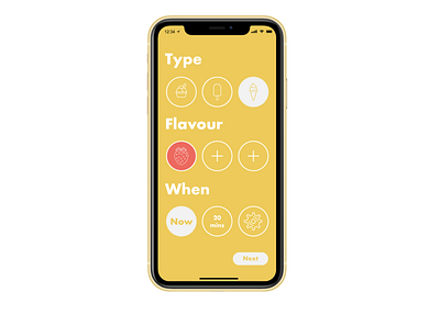 Ice cream app (selection) app art branding color design icon illustration minimal research ui ux