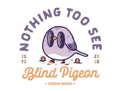 Blind Pigeon adobe artwork artworkforsale branding design graphic graphicdesign halftones illustration pigeons poster