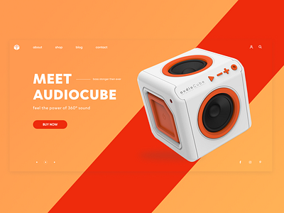AudioCube Promo Page audio design figma figma design junior promo page ui ux web webdesig