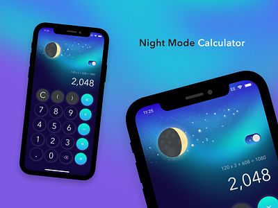 Night mode calculator