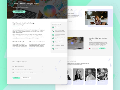 Graphic Design Course 100dayui 100dayuichallenge academy branding coursepage graphicdesign ui uidesign uxdesign