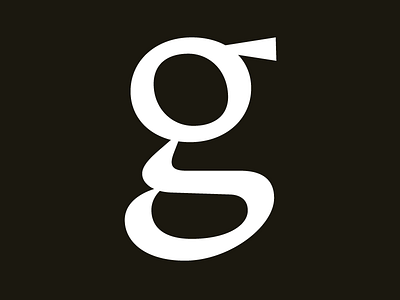 Lowercase g from in-progress type design