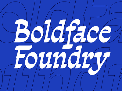 Boldface Foundry Wordmark lettering logo type wordmark