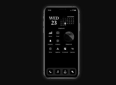 Classic Monochrome IOS 14 design icon ios iphone logo monochrome procreate ux