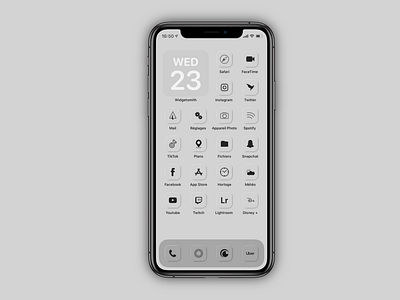 Classic Grey HomeScreen IOS 14