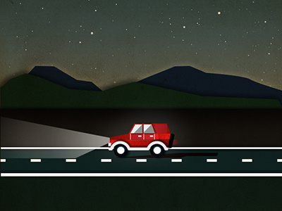 Open Road Night illustrations interfaces