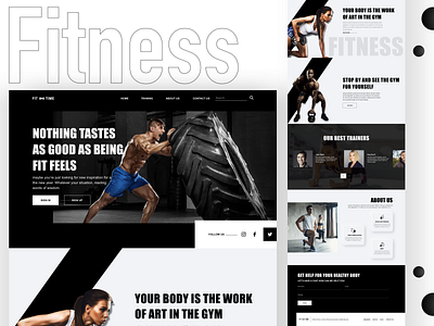 Fitness web design typography ui web