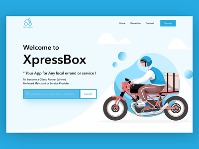 XpressBox dribbble design illustration ui vector website