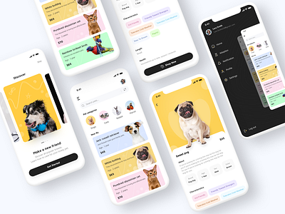 Pet mobile app design