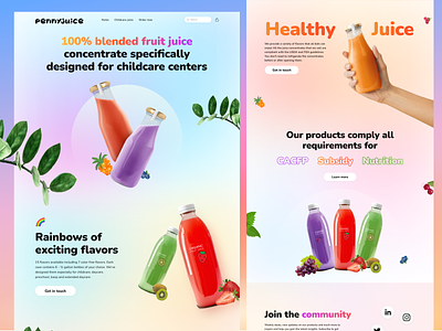 Healthy Juice Design Concept colors design graphic design healthy healthy juice typography ui website