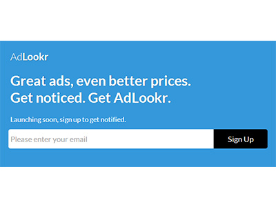 AdLookr Pre-Launch Sign Up adlookr classifieds landing page pre launch signup