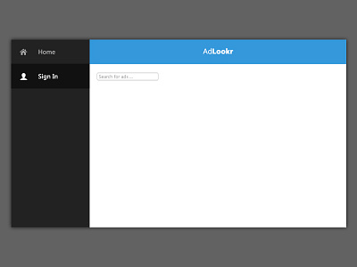 AdLookr - Flat & Mobile Redesign adlookr flat gui header mobile nav redesign responsive search simple ui ux