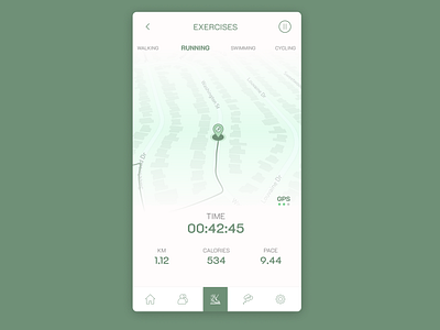 DailyUI #020 - Location Tracker 020 100days app dailyui design figma fitness app health app location app location tracker running app sports app ui ux