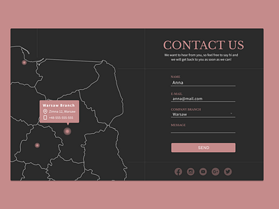 DailyUI #028 - Contact us