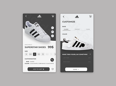 DailyUI #033 - Customize Product 033 100days app customization customize product dailyui design e commerce app figma mobile mobile app shoes shopping ui ux