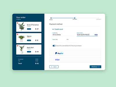 DailyUI #002 - Credit Card Checkout