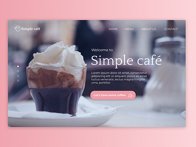 DailyUI #003 - Cafe Landing Page