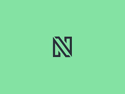 Simple N letter n lettering monogram n