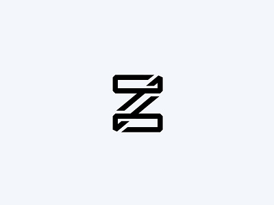 Simple Z alphabet letter lines monogram outline z