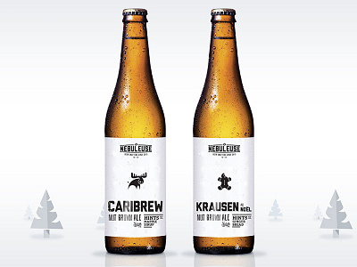 Christmas Beer Labels beer bottle christmas drink gingerbread label moose