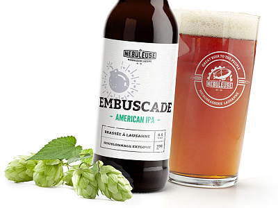Nebuleuse02 beer bottle craft embuscade hop label nebuleuse
