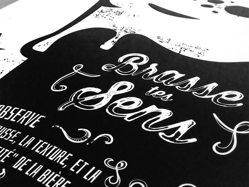Nebuleuse Poster Closeup poster beer educational handcrafted vintage illustration glass drink