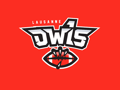 Lausanne Owls Football Logo football logo owls sport switzerland