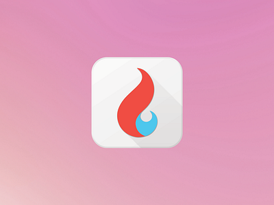 Rekindle App Icon app flame flat icon ios mobile rekindle vector