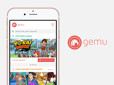 Gemu Preview app game mobile ui vector web webapp