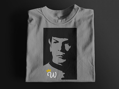 Spock Tee gray silhouette spock tee tshirt w