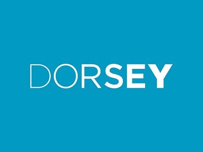 Dorsey Logo blue bold dorsey logo thin type