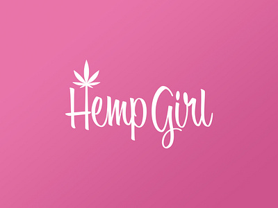 HempGirl Logo Design girl hemp hemp logo hemp oil hempgirl logo logo design pink weed