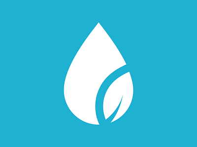 Hydrospark Logo blue clean energy hydrospark leaf logo logo design one color spark water drop white