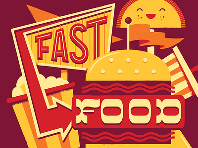 Fast Food Culture culture fast food hamburger hot dog lettering roadside shadow type signage taco