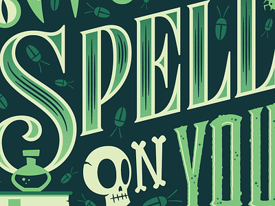 I Put A Spell On You halloween lettering spell type