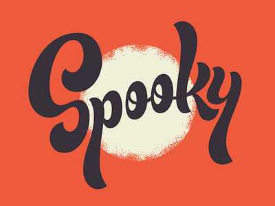 Spooky halloween lettering script spooky type