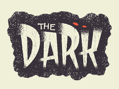 The Dark afraid dark fear halloween horror lettering sticker