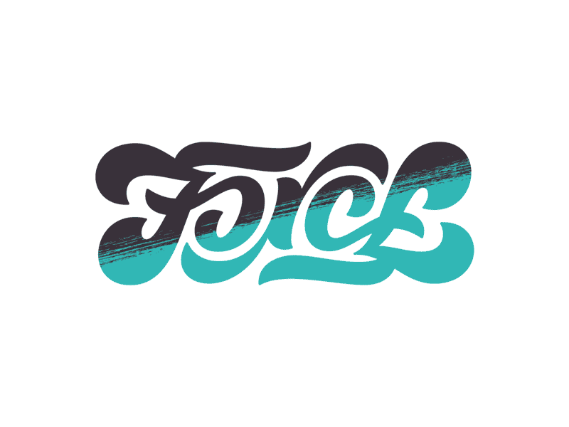 The Force ambigram force lettering script star wars type