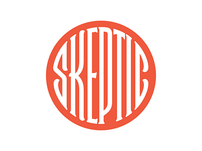 Skeptic badge circle emblem lettering skeptic type