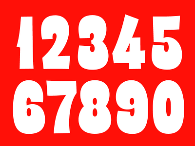 Chunky Numerals chunky lettering numbers numerals type