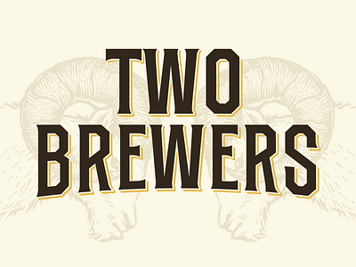 Two Brewers Logotype branding lettering logo logotype two brewers whisky yukon