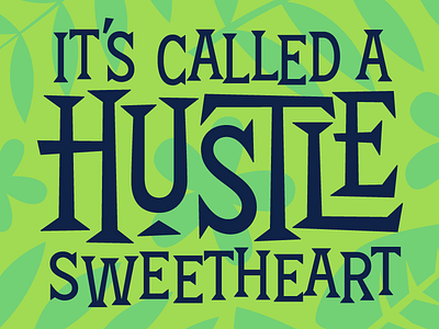 Hustle hustle lettering mid century type typography wilde zootopia