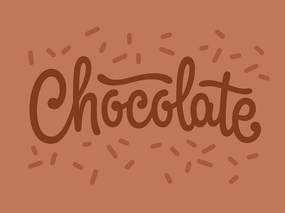 Chocolate chocolate donut flavor lettering script