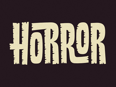 Horror halloween horror lettering midcentury